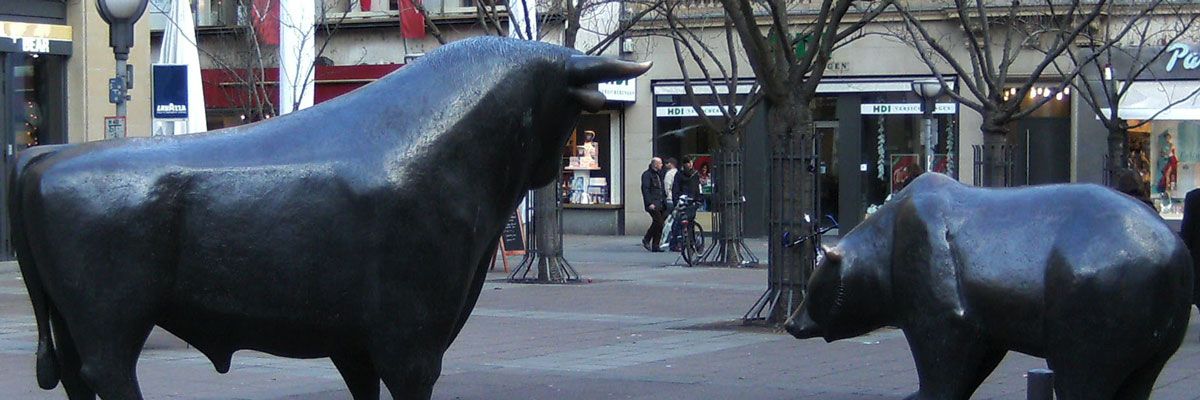 Bulle und Bär, Börse Frankfurt